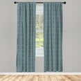 thumbnail image 5 of Ambesonne Vintage Window Curtains, Arrow Motifs with Lines, Each 28" W x 63" L, Dark Teal Eggshell, 5 of 5