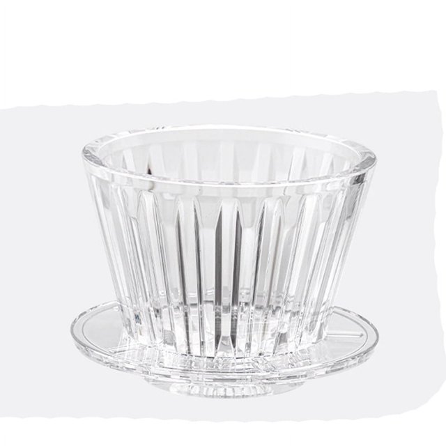Gotero de café B75 Wave Crystal Eye con filtro para verter PCTG para 1 o 2 tazas que aumenta la uniformidad transparente