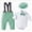 A56-Green, variant on 0-3 Months Toddler Boy 3Pcs Formal Suit Short Sleeve Romper + Suspender Shorts + Bow Tie With Hat Kids Gentleman Wedding Baptism Outfit,Summer Birthday Party Cake Smash Infant Outfits Sets,Blue