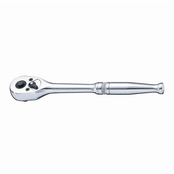 Westward 3/8" Drive 45 Geared Teeth Pear Hand Ratchet, Chrome 33M359