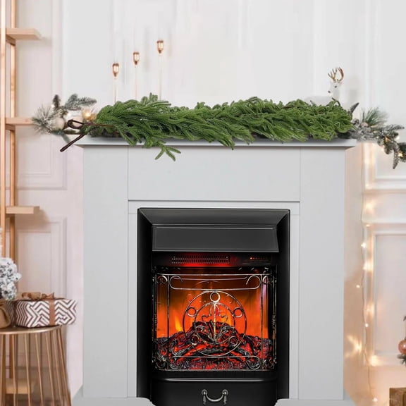 1.6FT Realistic Cedar Christmas Garland, Artificial Greenery with Real Touch Texture for Tabletop and Mantle Decor, Indoor Outdoor Holiday Christmas Decorations