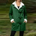 thumbnail image 2 of Mid Length Jacket For Women Soft Outerwear Cozy Lined Winter Coat Warm Thick Casual Fashion Loose Fit Comfortable Daily Wear, 2 of 5