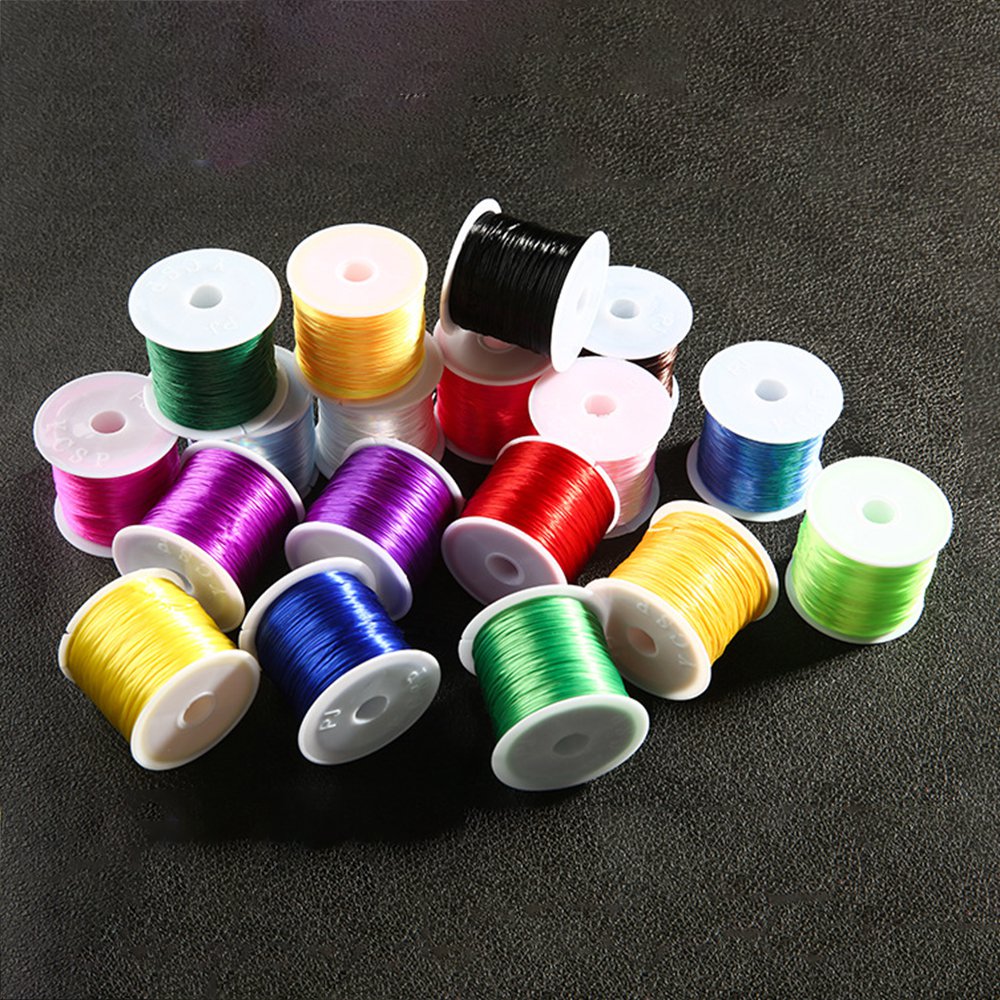 Strong Stretchy Crystal beaded Cord Transparent Elastic String Bracelet