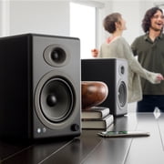 Audioengine A5+ Bluetooth Wireless Powered Wooden Bookshelf Speakers - Pair (White)