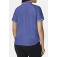 thumbnail image 2 of Mondetta Women's Active 1/4-Zip Short Sleeve Mesh Polo Shirt (US, Alpha, Large, Regular, Regular, Blue), 2 of 3