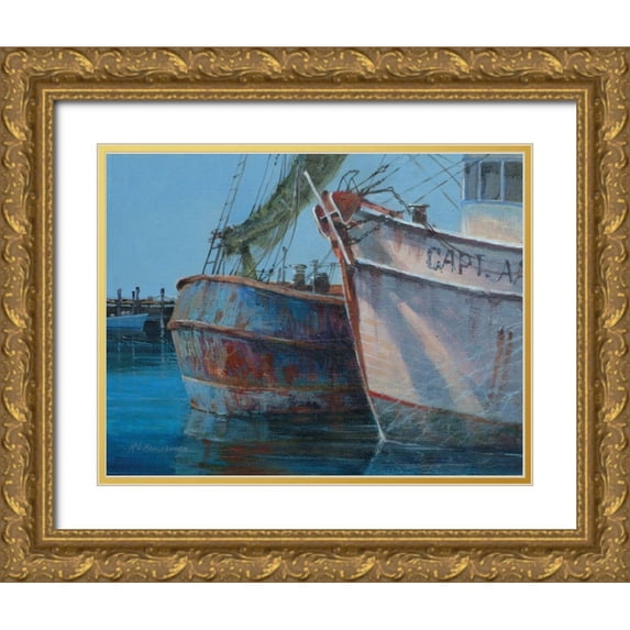 Bansemer, Roger 32x26 Gold Ornate Wood Framed with Double Matting Museum Art Print Titled - Tarpon Springs