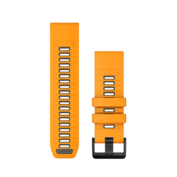 Garmin QuickFit® 22 Watch Bands, Spark Orange/Graphite Silicone