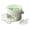 White&Green-25 Cube, variant on VeToyBs 25 Cube Ice Maker with Easy Press Lid, Compact Ice Cube Tray with Lid and Bin with Handle, Portable Press-Type Ice bucket for RV, Office, Ice Bin Storage Box for Freezer