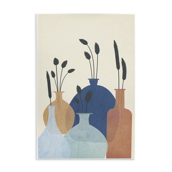 Stupell Industries Plant Sprigs Vases Plants & Flowers Painting Unframed Art Print Wall Art, 10 x 15