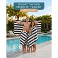 thumbnail image 2 of Casa Platino Beach Stripe Towels - 2 Pack 100% Cotton Pool Towels for Adults, Qick Dry, Soft & Highly Absorbent Beach towel Set for Travel & Vacation - Grey, 2 of 9