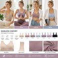 thumbnail image 5 of REORIAFEE Bras for Women No Underwire Push up Pull on Plus Size Wide Strap Bralette Comfortable Ice Silk Lace Padded Bras XL-4XL, 5 of 5