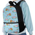 thumbnail image 4 of Uourmeti Polyester School Backpack Daypack With Cute Axolotl Capybara Pattern - Durable for School Daily Use and Short Travel, 4 of 6