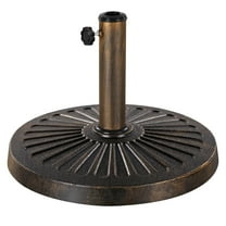 Abble 26.5 lbs Outdoor Patio Market Umbrella Base, Patio Umbrella Stand for Yard Garden Poolside in Bronze