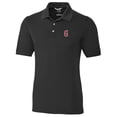 thumbnail image 2 of Men's Cutter & Buck Black Greenville Drive Big & Tall DryTec Advantage Tri-Blend Pique Polo, 2 of 3