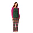 thumbnail image 2 of Onlypjs Family Christmas Pajamas Matching Sets Antler Letter Olive Pink Tops Plaid Pants Holiday Sleepwear for Couples, Men and Women, 2 of 5