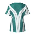 thumbnail image 3 of Gibobby Playeras Mujer Camisetas Cuello V Camiseta elegante con diseño línea abstracta para mujer, cuello en V, moda, manga corta(Verde,G), 3 of 5
