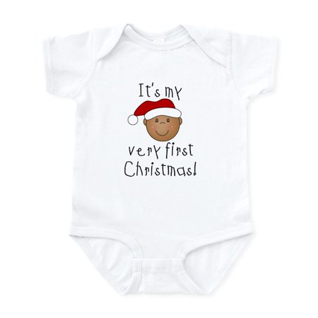 

CafePress - 1St Christmas (African American) Infant Bodysuit - Baby Light Bodysuit Size Newborn - 24 Months