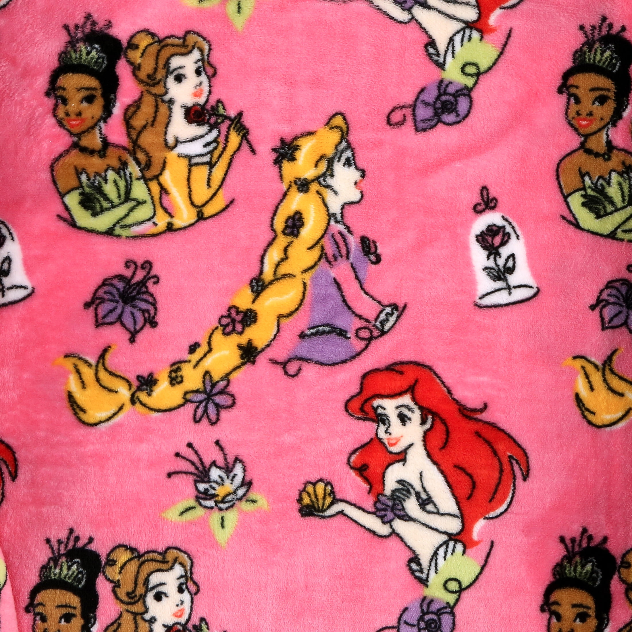 Disney Princess Plush Toddler Throw Blanket, 40"x50", Pink