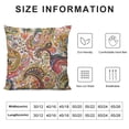 thumbnail image 5 of BANET  Throw Pillow Covers Vintage Paisley Pattern Short Plush Pillowcase Home Decor Cushion Case for Couch Sofa Bed Super Soft &amp; Comfortable 12x12in, 5 of 5
