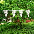 thumbnail image 2 of 8M Banderines bncos Banderines de cumpleaños Boda Decoración colgante Yotijar banderines, 2 of 4
