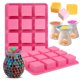 thumbnail image 1 of Ice cube molds 2-pack, ice tray for freezer, easy-release silicone whiskey 12-space ice maker tray,cube mold reusable, 1 of 4