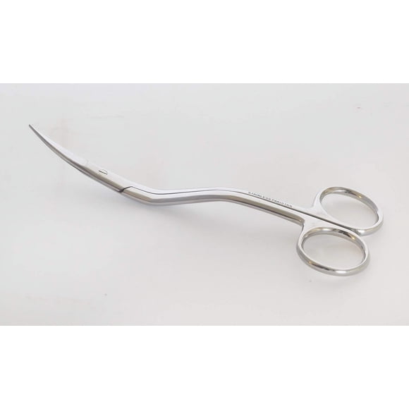 Tijeras de bordar Mazbot, mango doblado, hoja curva de 15 cm