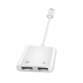 thumbnail image 1 of Adaptador de cable de audio doble tipo C Conector de auriculares tipo C Divisor de audio Auriculares Conector auxiliar de 3,5 Cable de carga Inevent DZ7916-01, 1 of 7