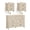 Beige, variant on 3 Piece Dresser and Nightstand Sets, Farmhouse Dresser with 6 Drawers, Set of 2 Night Stands with Charging Staion, 3 Piece Bedroom Set, Off White