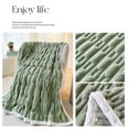 thumbnail image 4 of ZFYXGS Soft Throw Blanket Premium Blanket For Couch Sofa Bed Lightweight Plush Cozy Warm Checkered Blanket For All Season Use Cute Blankets For Women Green, 4 of 6