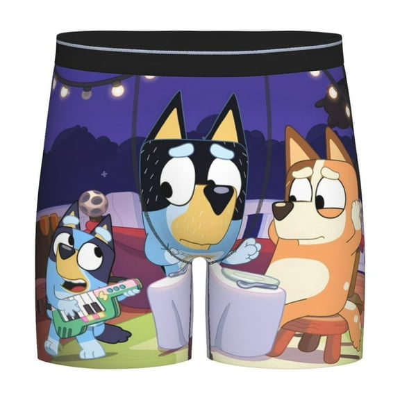 Saiise Bluey Men's Underwear Boxer Briefs Cotton Trunks Short Leg Underwear (S-XXL)