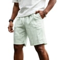 thumbnail image 2 of Mens Summer Striped Shorts Casual Drawstring Elastic Waist Quick Dry Lounge Shorts with Pocket Vacation Beach Clothes Green 3XL, 2 of 5