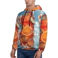 thumbnail image 3 of Cauagu Refreshing Citrus Splash for Men's Pullover Hooded Sweatshirt Athletic Casual Hoodie Aautumn Hoodie Sweatshirt for Men Pullover Casual Hooded Sweatshirt-X-Large, 3 of 7