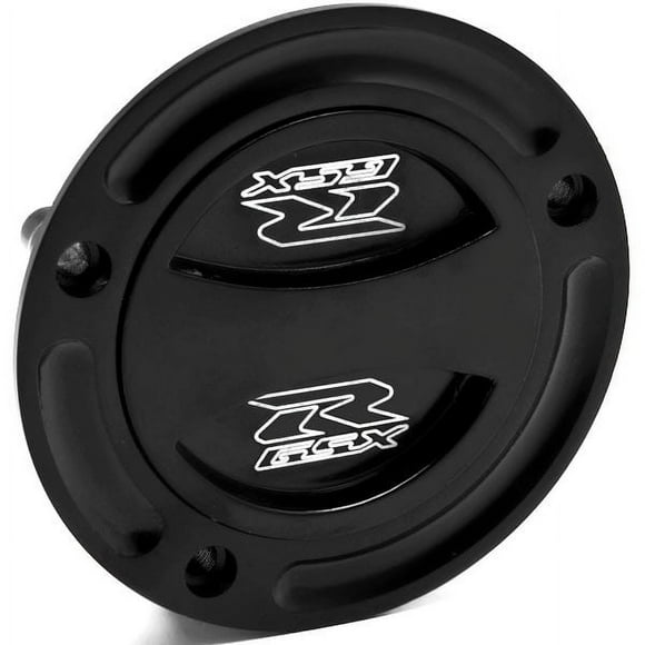 Krator Black Keyless Gas Cap Twist Off Fuel Tank Cap Logo Compatible with Suzuki Hayabusa 2008-2014