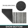 thumbnail image 7 of Elegant Farmhouse Moroccan Throw Rug - Washable, Non-Slip, Soft Low-Pile Kitchen Rug in Rustic Tribal Black & White - Ideal for Entryways and Front Doors, 7 of 7