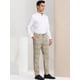 thumbnail image 4 of Pantalones de Vestir Lars Amadeus Hombre Informales A Cuadros Naranja Verde S, 4 of 6