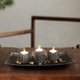 thumbnail image 4 of Candelabro de diseño de ratán, candelabro de resina para fiesta. 3 procesadores, 4 of 8
