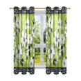 thumbnail image 7 of Yayeee Window Curtains Light Filtering 63"x52" Grommet Panel Pair Home Living Room Decor, Retro Floral, 7 of 7