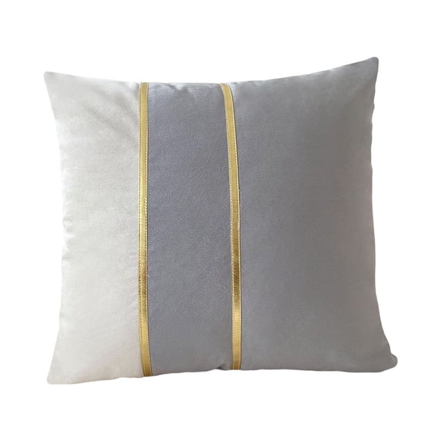 Ounissouiy Funda de almohada para sofá, funda de cojín, Protector de retazos, funda de almohada para oficina, dormitorio, hogar, sala de estar, Decoración del hogar Gris-plata