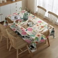 thumbnail image 2 of Chihuahua Dog and Flower Rectangle Tablecloth 60"x84",Waterproof Polyester Rectangle Table Cloth, Wipeable Spillproof Polyester Tablecloth for Dining, Camping, Indoor and Outdoor, 2 of 5