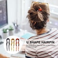 thumbnail image 4 of Miangastore 6 Pcs Épingle à Cheveux Mode Résine Antidérapante Fourche en Forme de U pour Femmes Filles, 4 of 8