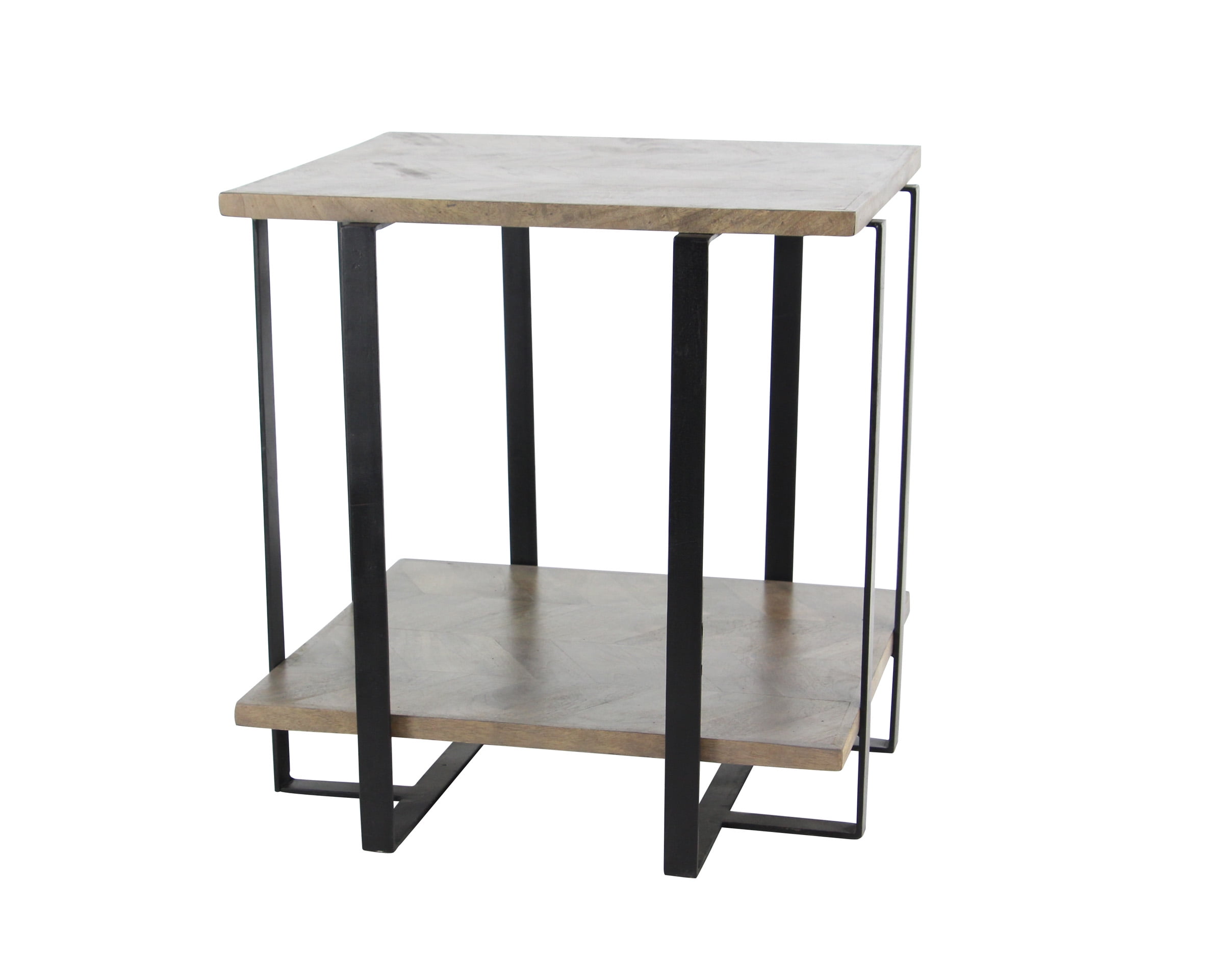 Decmode Modern 24 X Inch Square Gray Top End Table Com