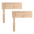 thumbnail image 3 of 2 castañuelas musicales de doble fila, instrumentos de trinquete, generadores de ruido ligeros, tradicionales, de madera, para cumpleaños de niños., 3 of 8