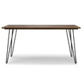 thumbnail image 6 of Hunter 66" Walnut Veneer Dining Table - Modern Industrial, Seats 6, Black Metal Legs, Kitchen/Dining Room Furniture. Sturdy Wood Table for Family Meals., 6 of 6