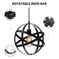 thumbnail image 2 of Metal Pendant Light, Spherical Pendant Light, Rustic Chandelier Vintage Hanging Cage Globe Ceiling Light Fixture for Kitchen Dining Room Farmhouse Entryway Foyer Table Hallway, 2 of 4