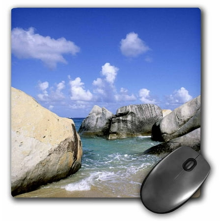3dRose Boulders, Beach, Virgin Gorda, British Virgin Islands-CA10 BBA0014 - Bill Bachmann, Mouse Pad, 8 by 8 inches