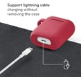 thumbnail image 4 of Haobase Airpods Protective Case, Silicone Protective Shockproof Keychain Kit-True Red, 4 of 6