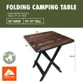 thumbnail image 4 of Ozark Trail 19-inch Plastic Folding Outdoor Camp Side Table, Brown Wood Print, 4 of 9