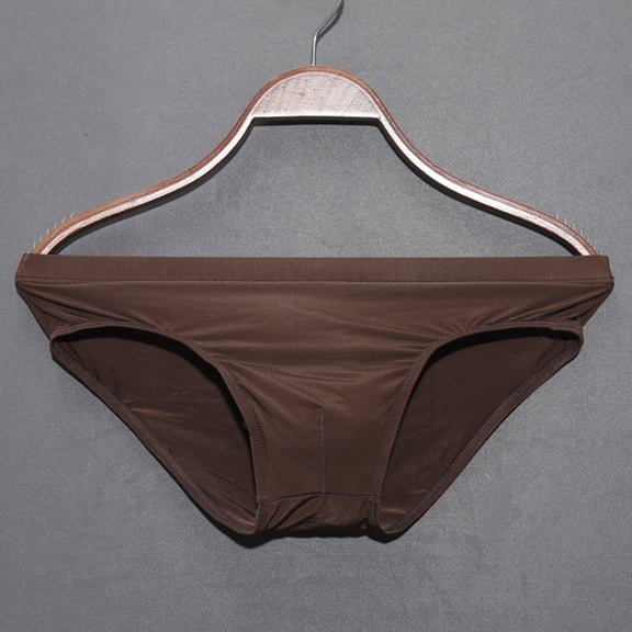 M-4X Plus Size Underwear for Men Thongs Big & Tall Low Waisted Briefs Mens Casual Solid Color Stretchy Breathable High-Cut Brief