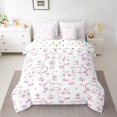 thumbnail image 2 of Feelyou Child Kawaii Bear Twin Bedding Sets 7-Piece, Flower Floral Plant Bedding Comforter Set, Cute Cartoon Animal Theme Reversible Sheet Sets, Super Cozy Room Decor, 2 of 8