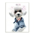 thumbnail image 2 of The Stupell Home Decor Watercolor Poodle In a Blue Jacket Portrait, 2 of 6